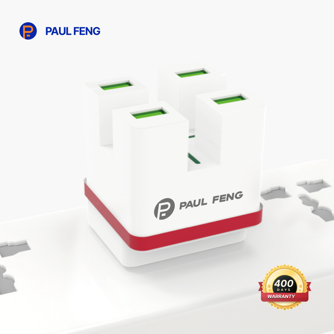 Paul Feng 35W 4USB Port Charger (Micro USB Cable)